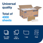 Multifold Hand Towel White H2, 16 x 250 Towels, MB540A