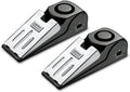 Door Stop Alarm with 120DB Siren Door Stop for Home & Travel (Black) (Pack of 2)