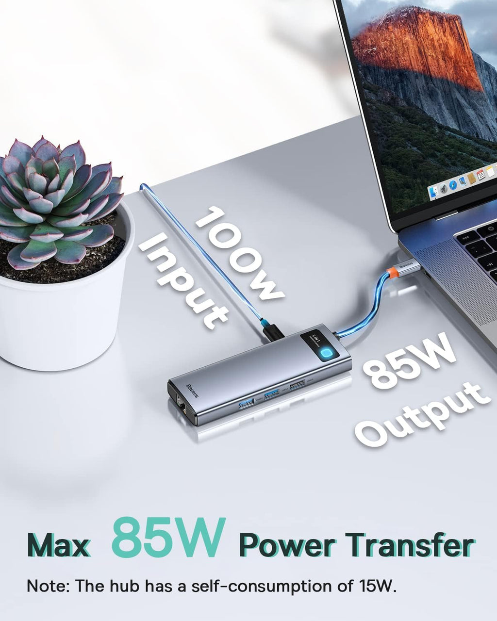 Laptop Docking Station Dual Monitor 9 in 1 USB C Hub up to 4K@120Hz | 2 HDMI, 1000Mbps LAN, Max 85W PD, 3 USB, SD