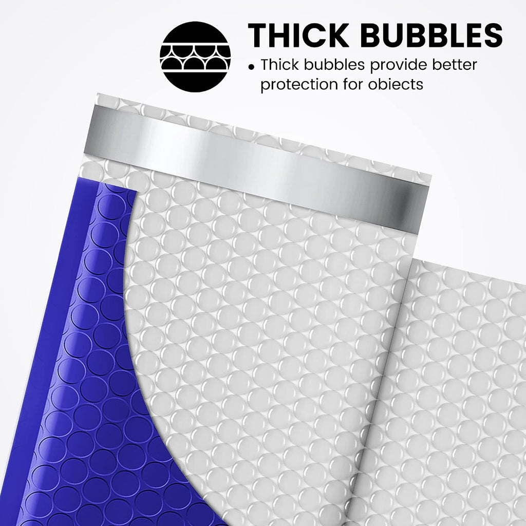 100 Pack 4x8" Bubble Mailers Royal Blue Shipping Padded Envelopes