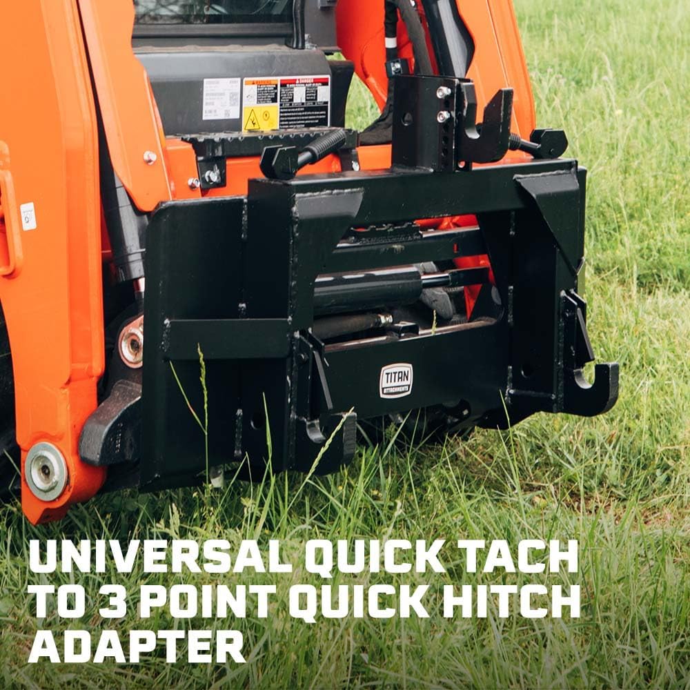 Attachments 3 Point Quick Hitch Adapter, Full Size Universal Quick Tach to Cat 1 Implements, 3,000 LB Weight