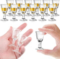 12 Pcs Mini Shot Glasses 0.4 OZ, Clear Glass Stemmed for Liquor
