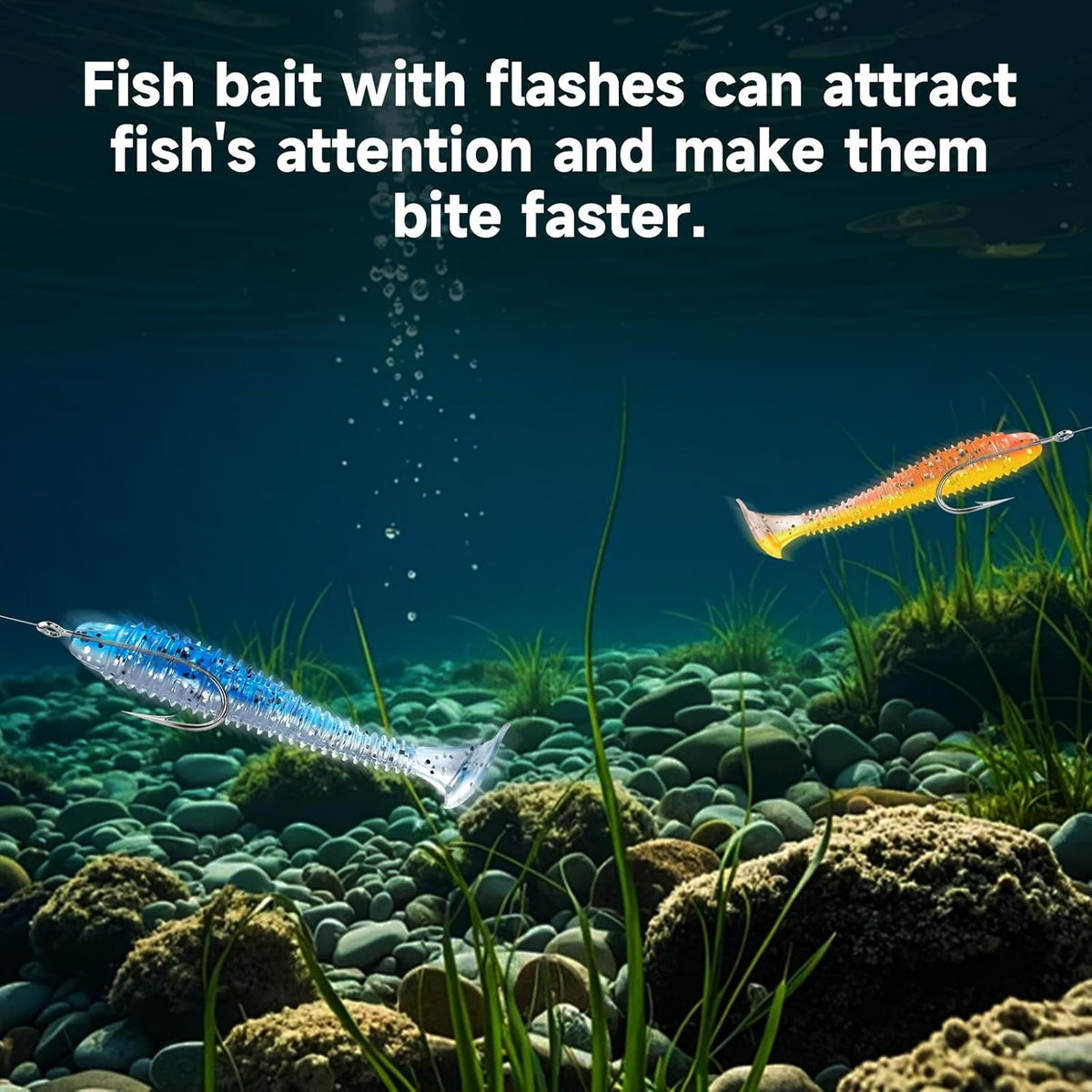 Soft Fishing Lures for Trout Crappie Walleye & bass | Soft Plastic Paddle Tail Swimbaits, Lifelike vibrating swim