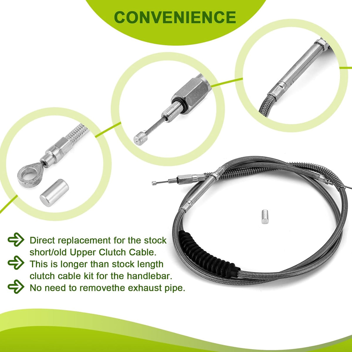Mofun Cable Kit Fit for Harley Touring Road King/Glide Non-ABS 1999-2007