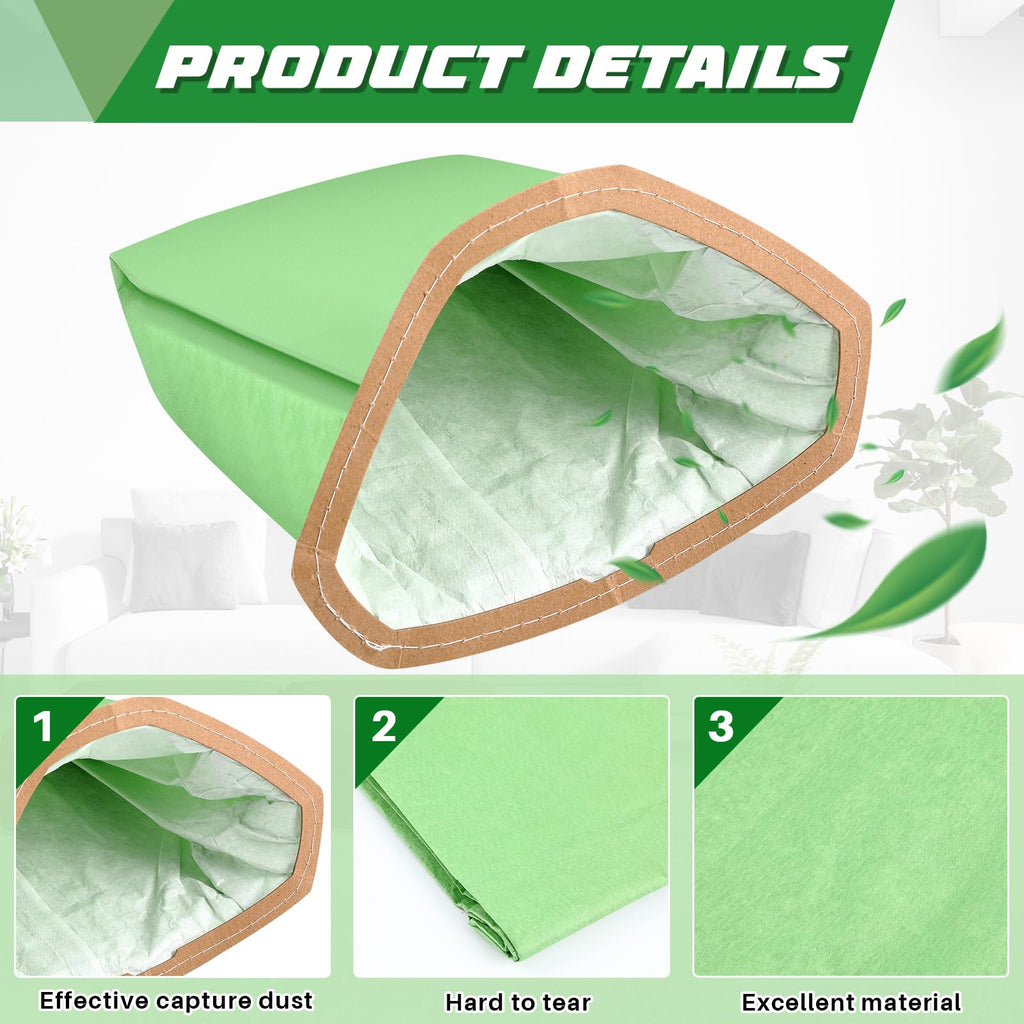 Therwen 30 Pcs Filter Bags Compatible with Proteam Backpack Vacuum