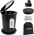 Camping Toilet - Holds Upto 400 lbs | Foldable Portable Toilet for Adults & Kids - 13" Height Adjustable |