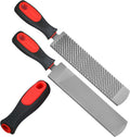 2 Pcs 12 Inch Rasps for Shoeing Horses with Handle Trimming File Carbon Steel Farrier Tools for Repair Horse Goat