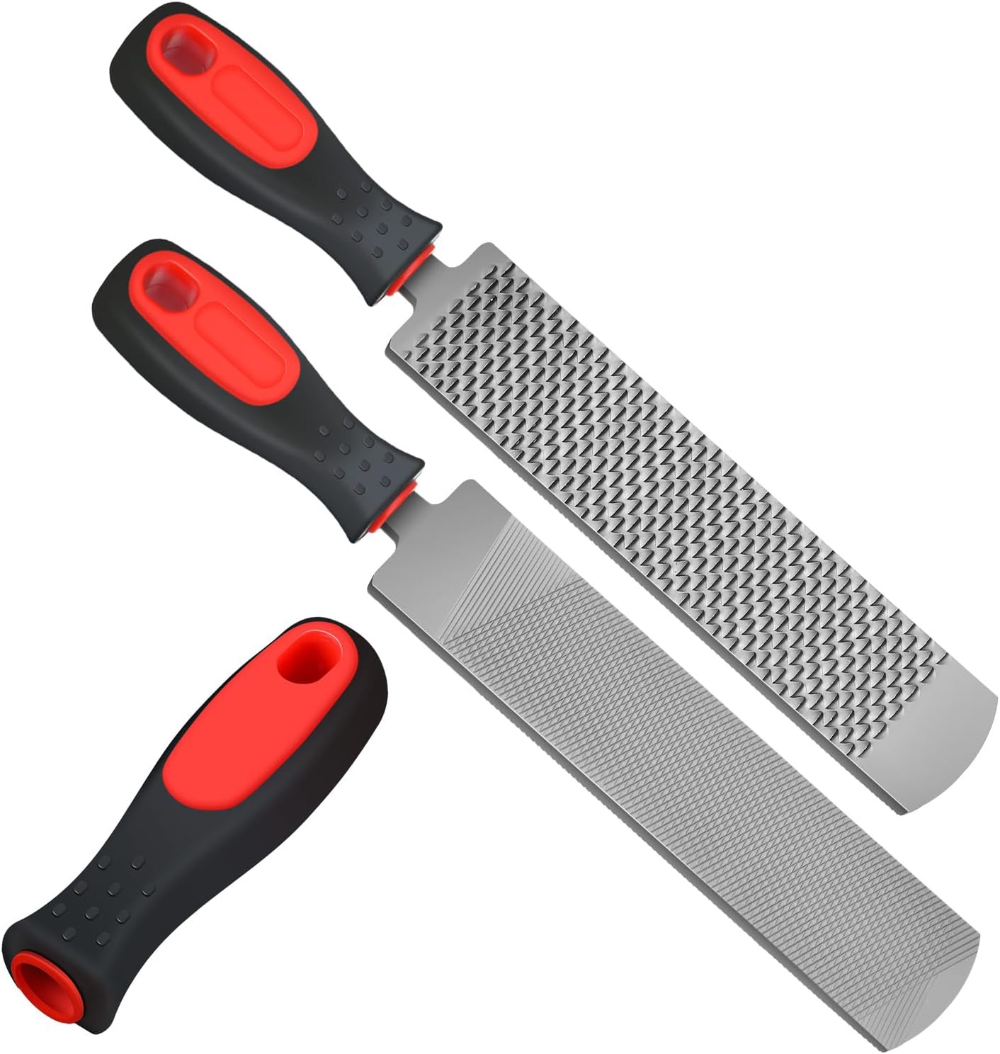 2 Pcs 12 Inch Rasps for Shoeing Horses with Handle Trimming File Carbon Steel Farrier Tools for Repair Horse Goat