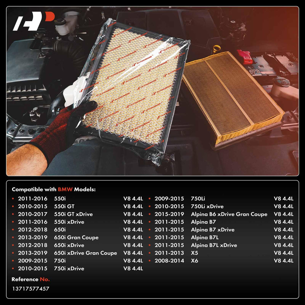 A-Premium Right Engine Air Filter Compatible with BMW & Alpina