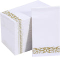 200 Pack Paper Napkins, Soft Disposable Dinner Napkins, 3 Ply, Gold