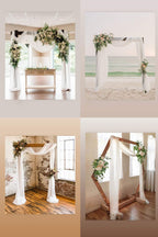 Wedding Arch Draping Fabric Sheer Chiffon Curtain Drape Wedding Party Decor