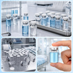 50 Pcs 5ml Sterile Vials, Empty Vials for Injection, White Lid