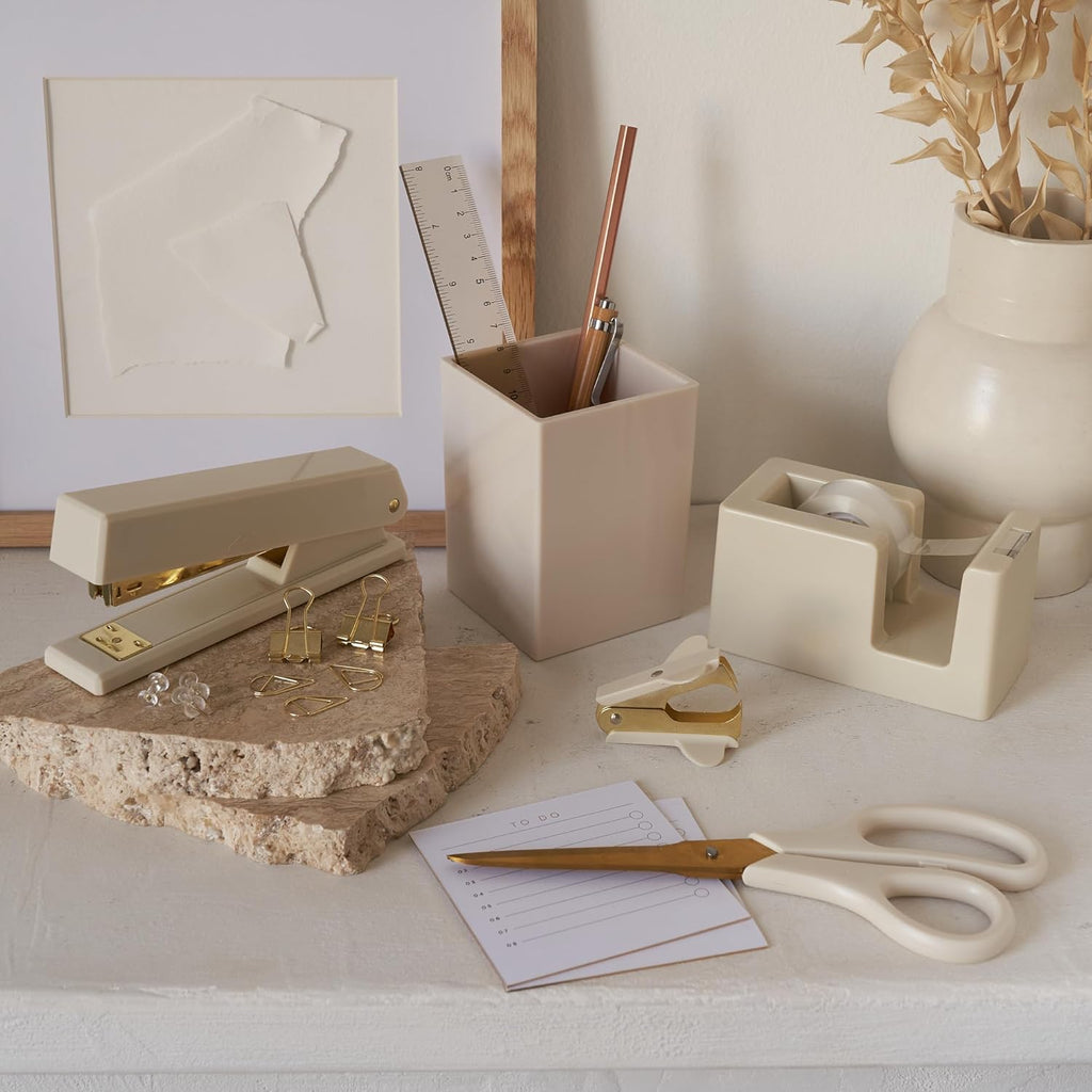 Aesthetic Desk Accessories Set - A Complete Desktop Organizer Set For Women Enhances Any Office Decor - An Office