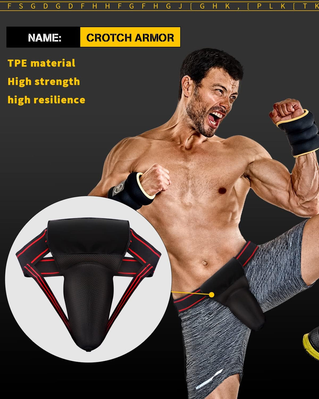 Men's Groin Protector Cup, Boxing MMA Muay Thai Guard, 30-42 in Waist | Protective groin cup for men practicing