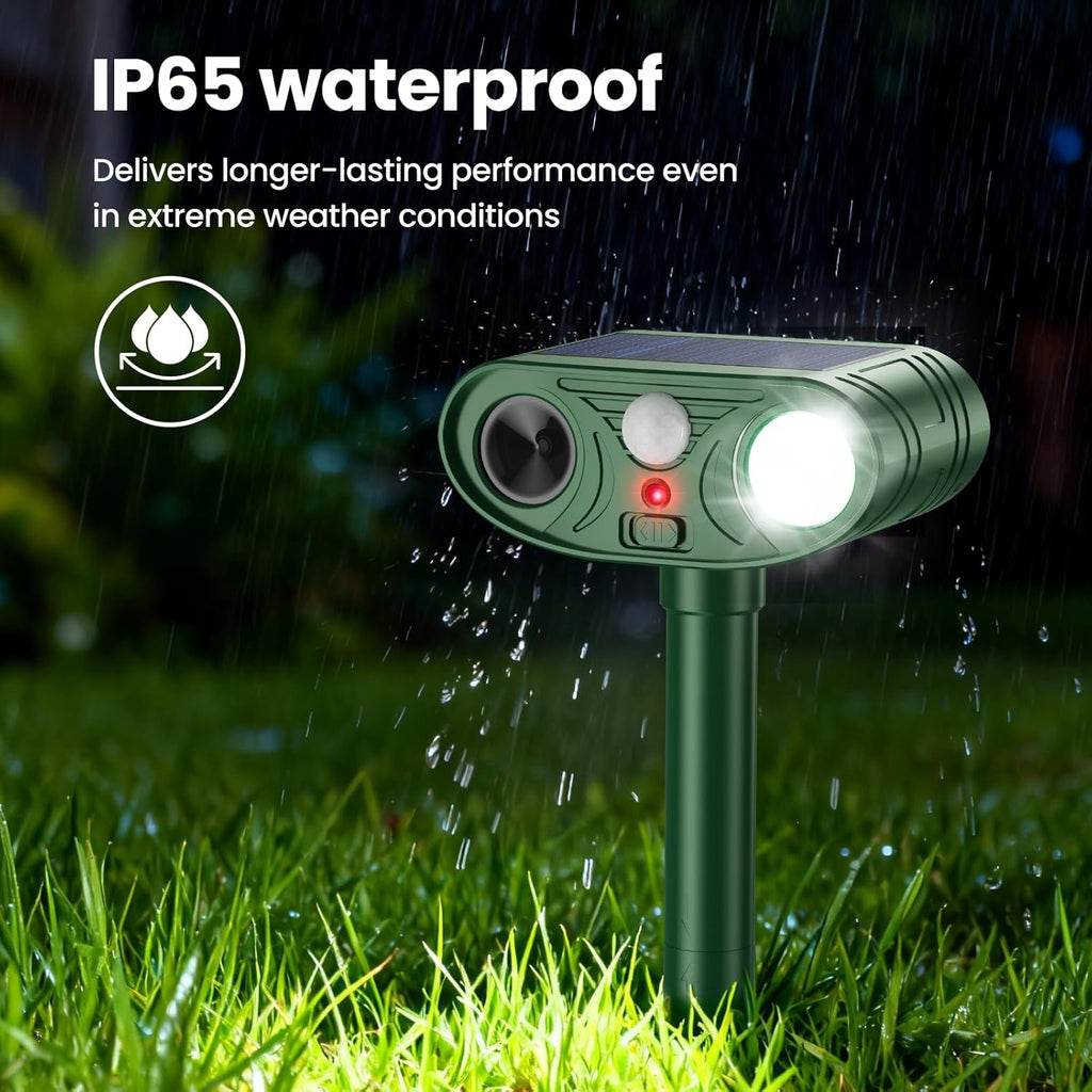 2026 Newly Advanced Ultrasonic Solar Animal Repellent Outdoor | Cat Repellent Outdoor, Deer Repellent Devices