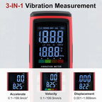 Digital Vibration Meter, 3-in-1, 3 Probes, ISO 10816