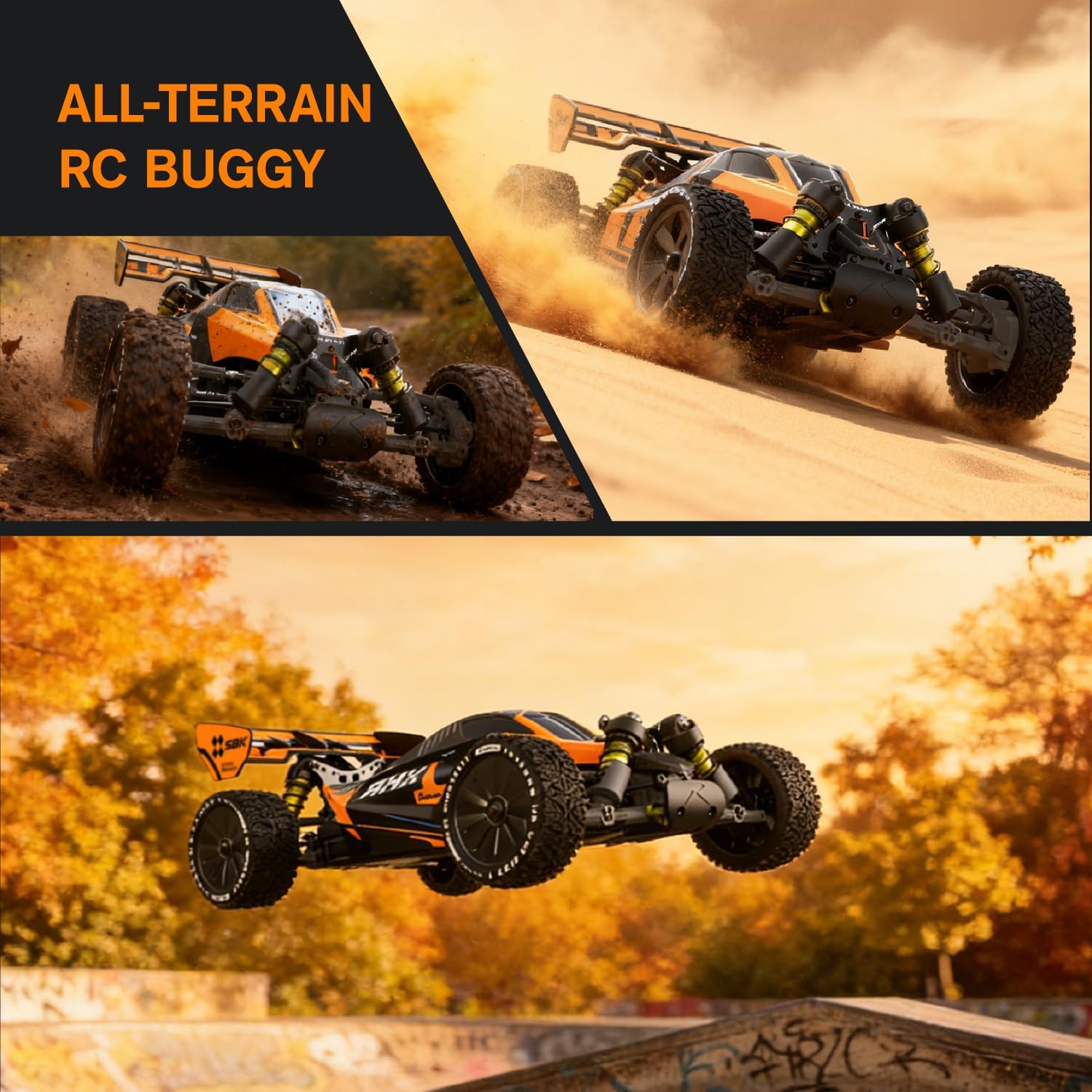 1/10 Brushless RC Cars, 40+ mph Max, 4X4 RTR Off-Road Buggy | RLAARLO SBK10 Remote Control car for Boys and Adults
