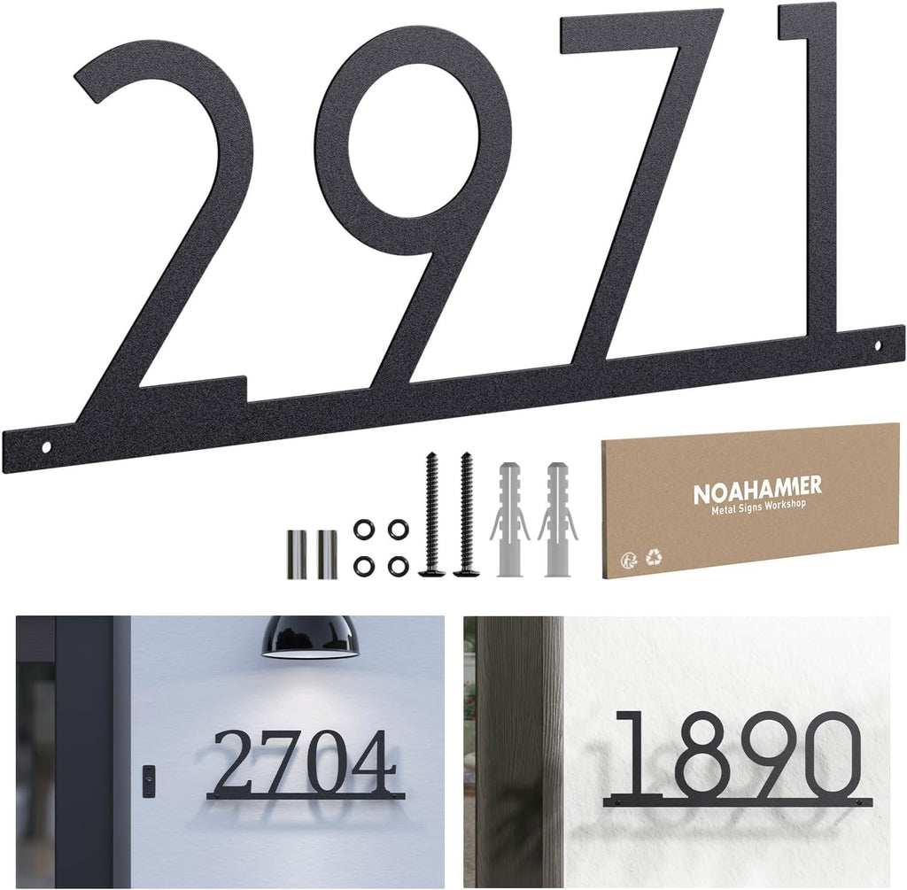 Modern House Numbers for Outside Personalized, Custom Metal Address Siqns for Houses, 5-9 Inch Large Number Address