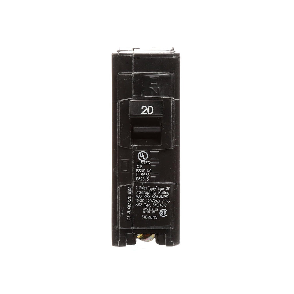 Q120 20-Amp Single Pole Type QP Circuit Breaker