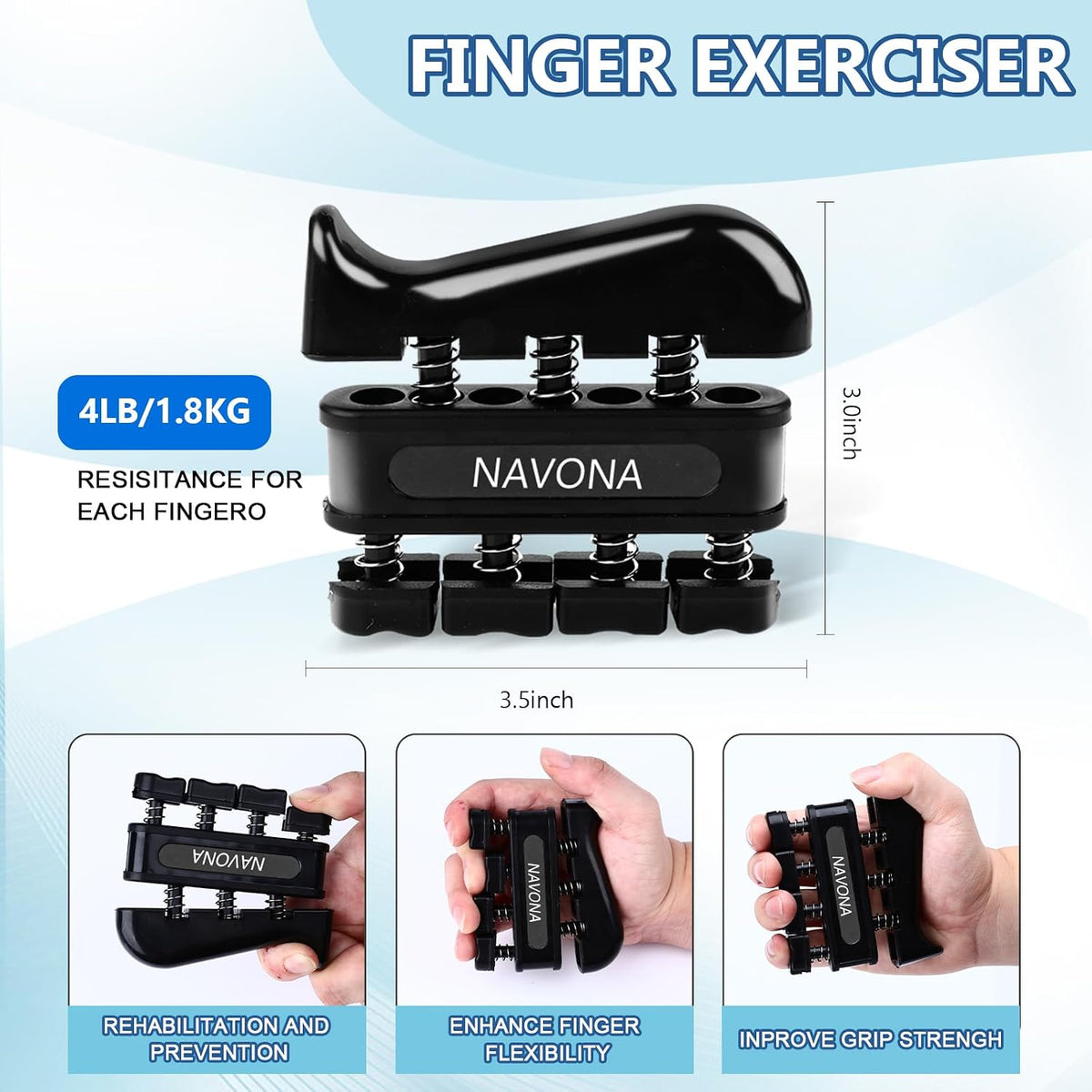 5/10 PCS Grip Strength Trainer Kit, Hand Gripper Strengthener, Finger Exerciser