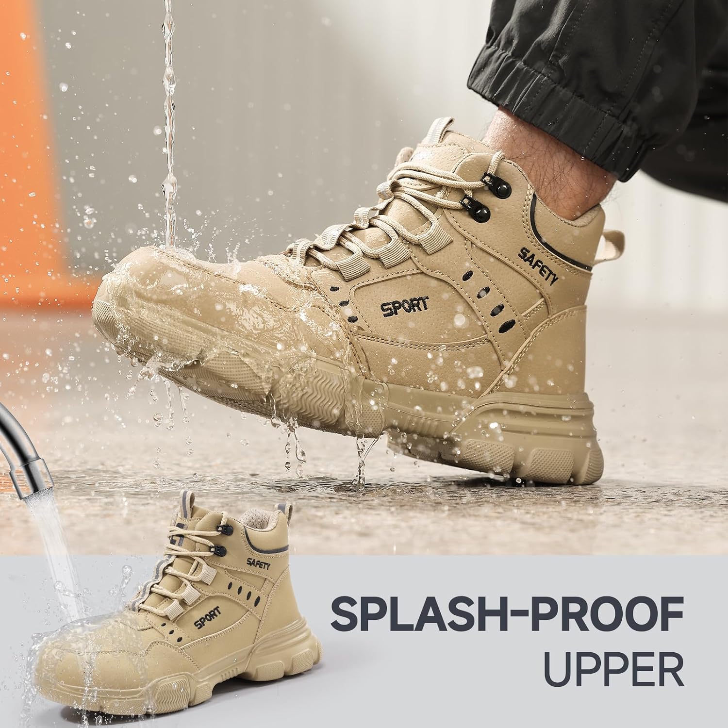 Steel Toe Boots for Men Lightweight Men's Safety Work Boots | Impact-Resistant,Puncture-Resistant Safety