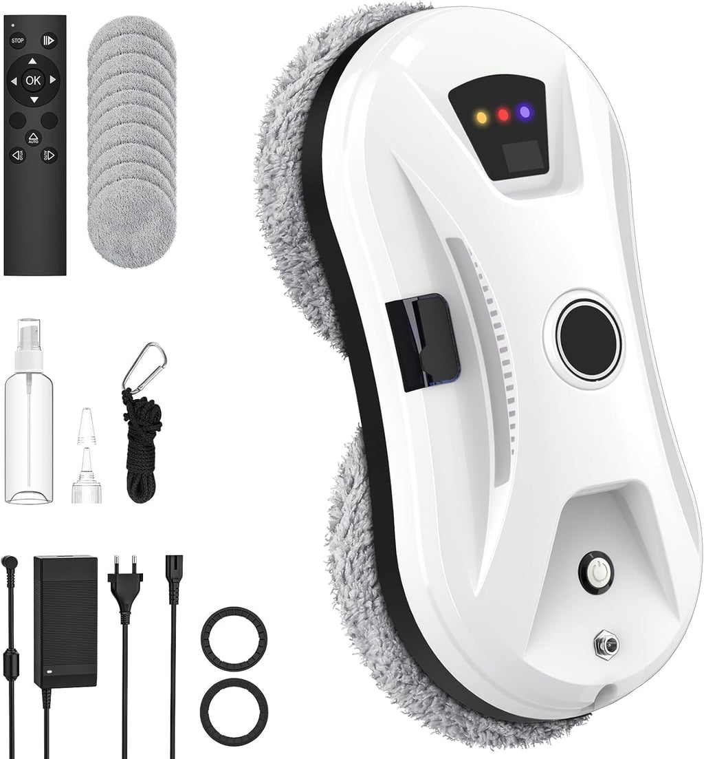 Window Cleaning Robot, Window Cleaner Robot Auto Spray, Automatic Cleaning with Intelligent Path Planning, 5600Pa