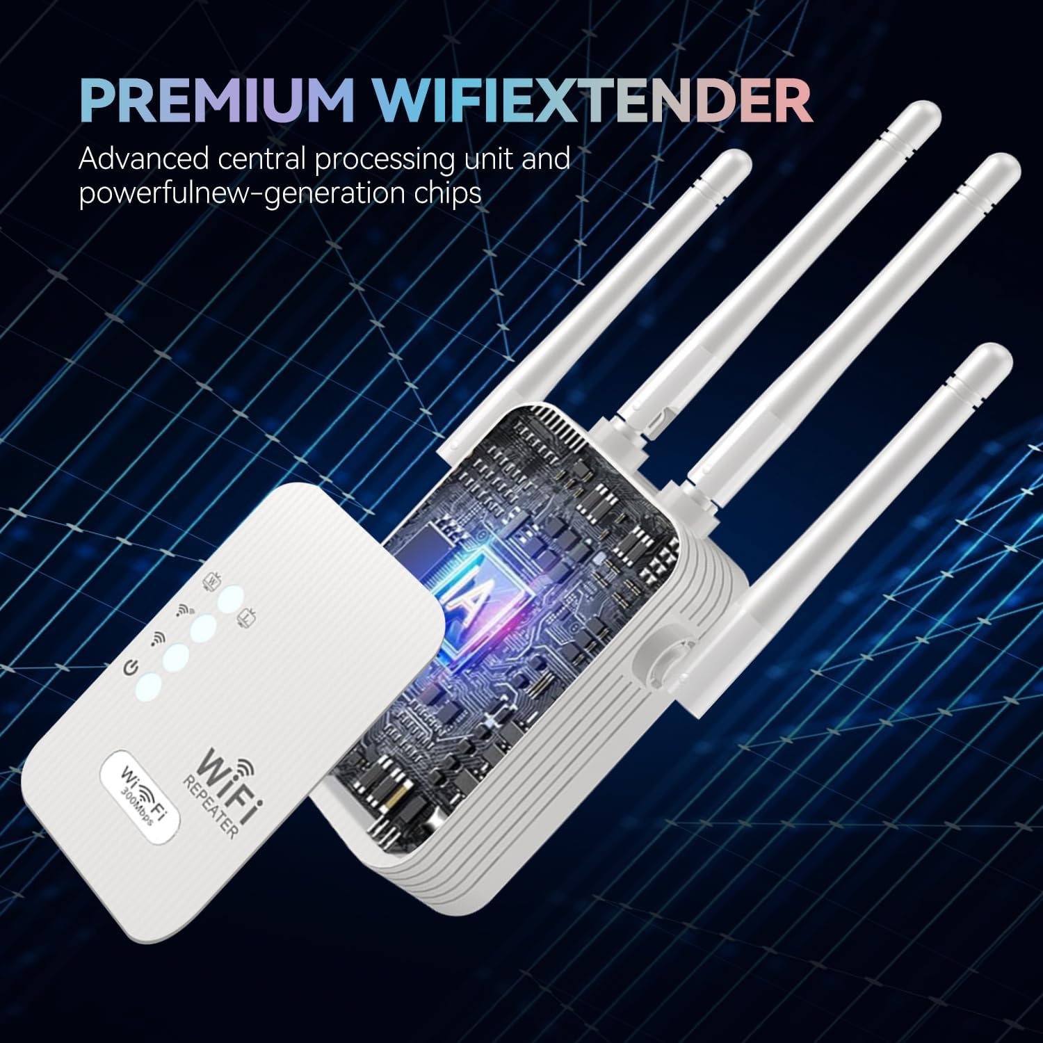 WiFi Extender, WiFi Repeater,Internet Booster, Long Range WiFi Extenders Signal Booster for Home, WiFi Repeater with