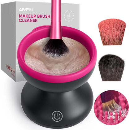Electric Makeup Brush Cleaner Machine, Powerful Friction Removes Residue on Make up Brushes Set/Sponge/Powder Puffs