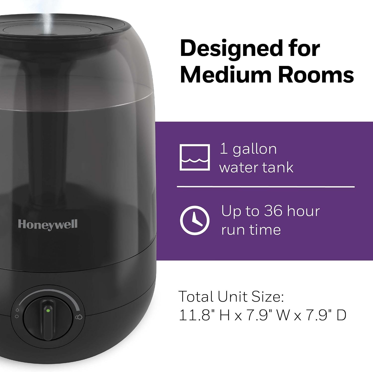 Ultra Comfort Cool Mist Humidifier, HUL545B | Filter-Free Operation, Essential Oil Compatible, Easy-Fill Design and