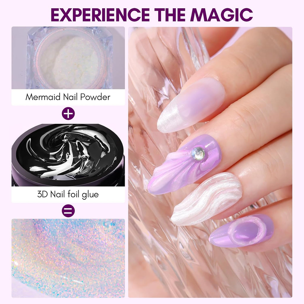 3D Nail Gel: Nail Foil Glue Transfer Gels 8g for Partial Transfer