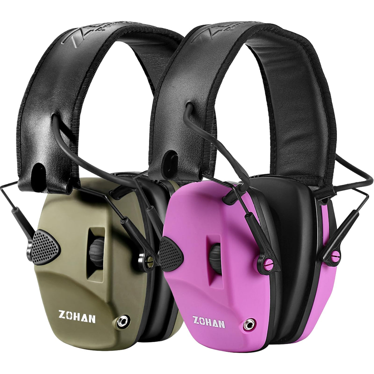 EM054 Electronic Shooting Ear Protection with 4X Sound Amplification 2 Pack,Slim Active Noise Reduction Earmuffs for