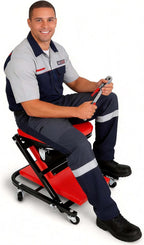 2-in-1 Foldable Mechanic Creeper with PU Cushion and 6 Wheels