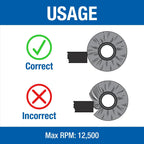 Mercer Industries 186540-5" x 1/2" x 5/8"-11 Knot Wire Wheel, .020 Carbon Steel Wire