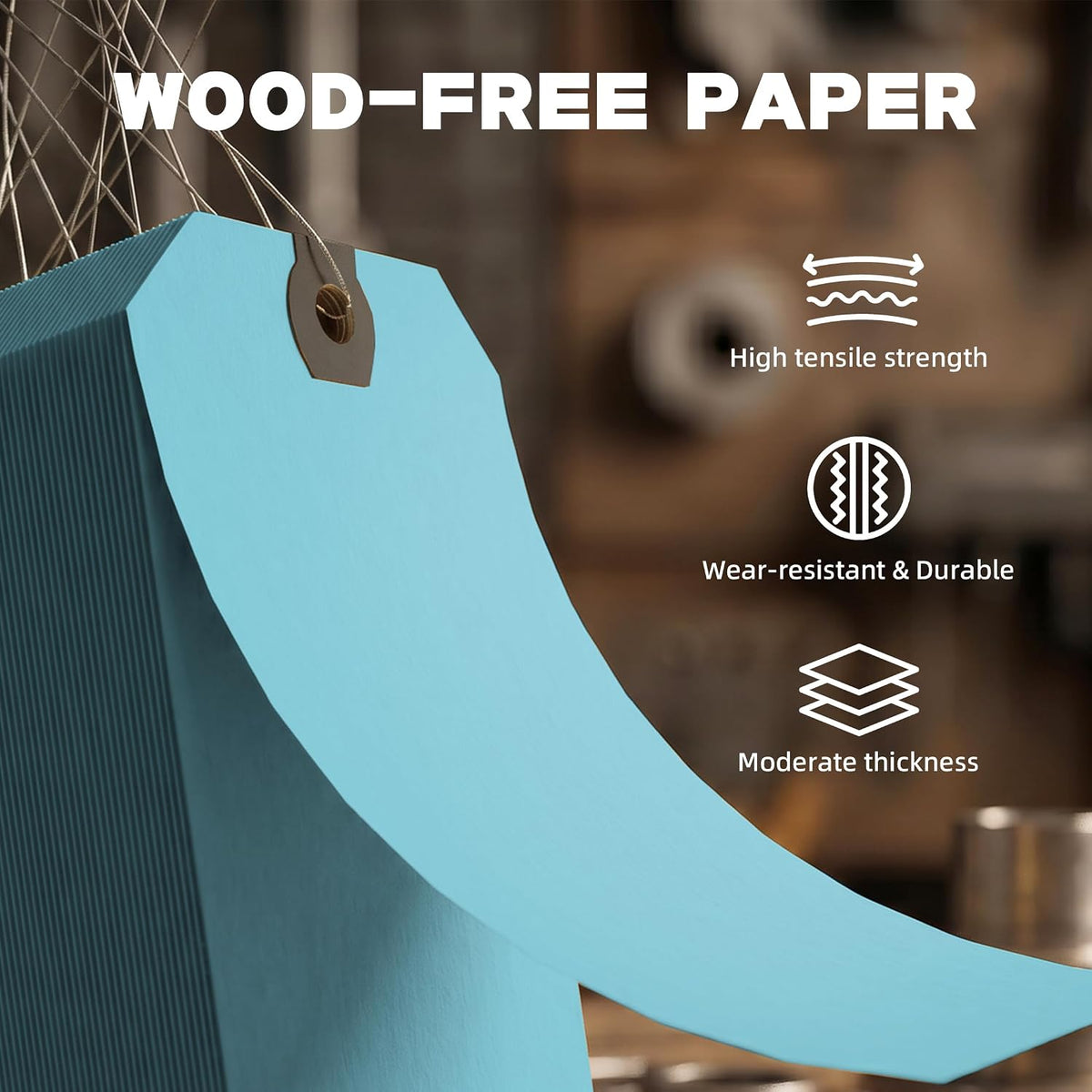 Blue Shipping Tags 6 1/4" x 3 1/8" Double Wired Tags 1000 Pack