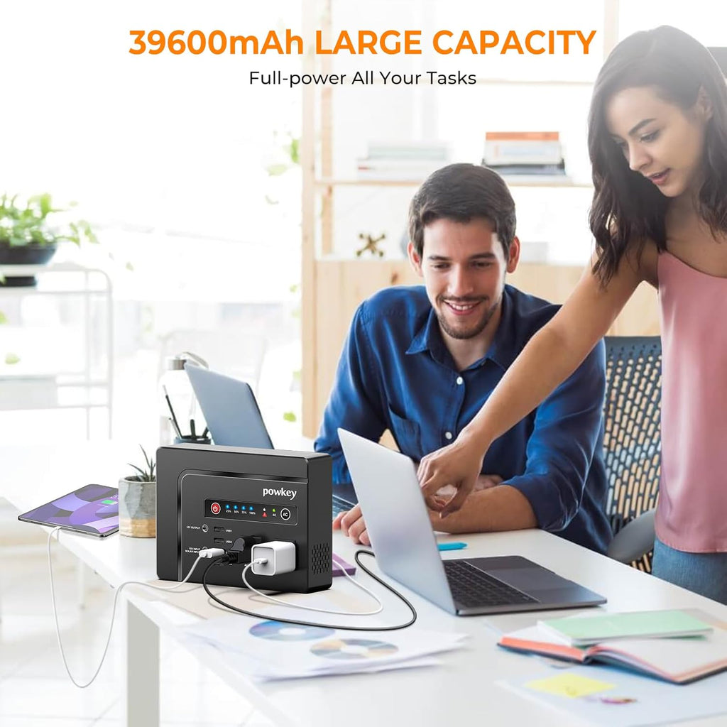Solar Powered Generator, 200W Portable Power Station with Solar Panels 40W, 146Wh Power Bank with 2 AC Outlet 110V