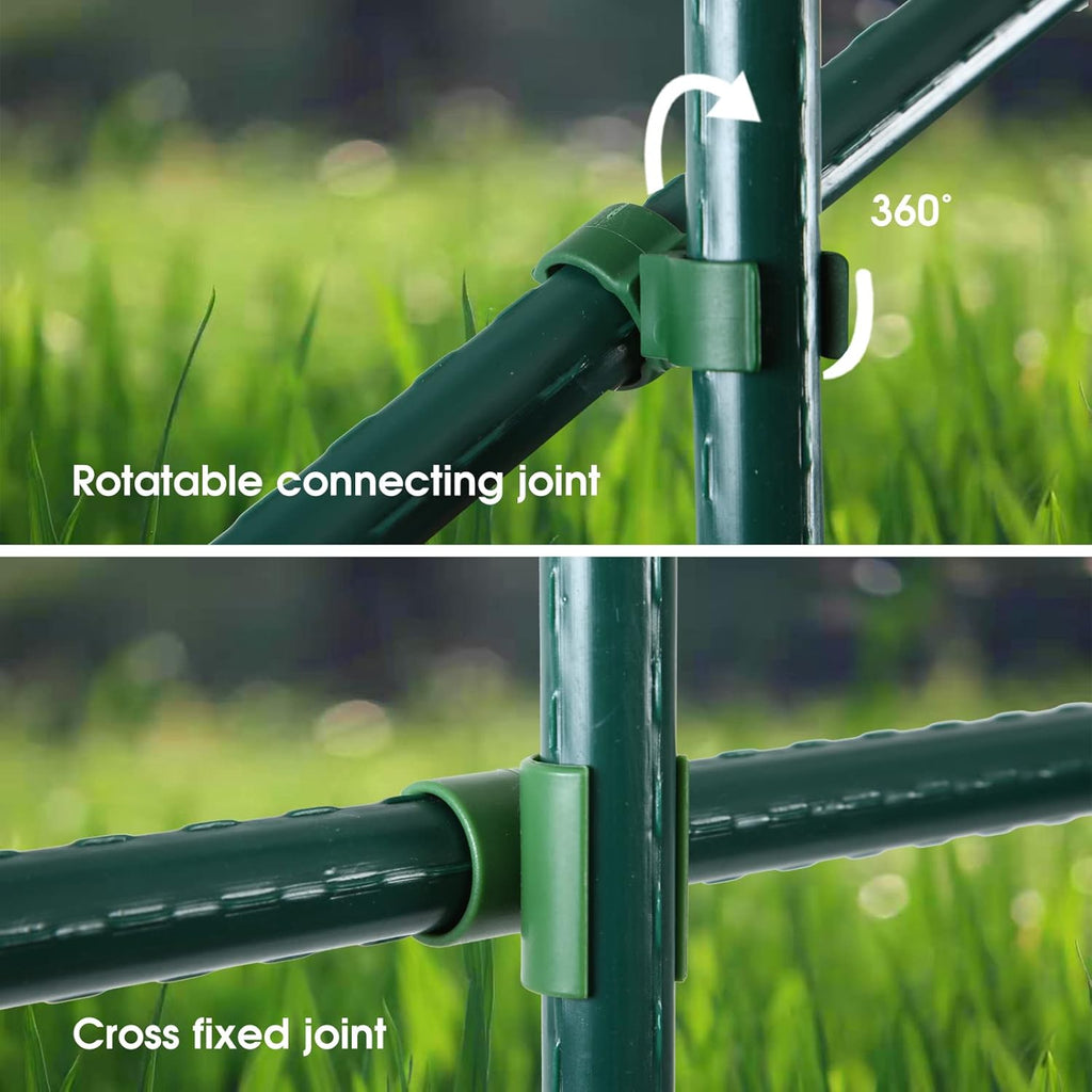 Adjustable Garden Stakes Connectors for 0.78" Rods | Plastic Plant Trellis Clips Connecting Joints for Tomato Cage