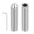 40pcs Cone Point Socket Set Screws-M5-0.8x20mm 18-8 Stainless Steel