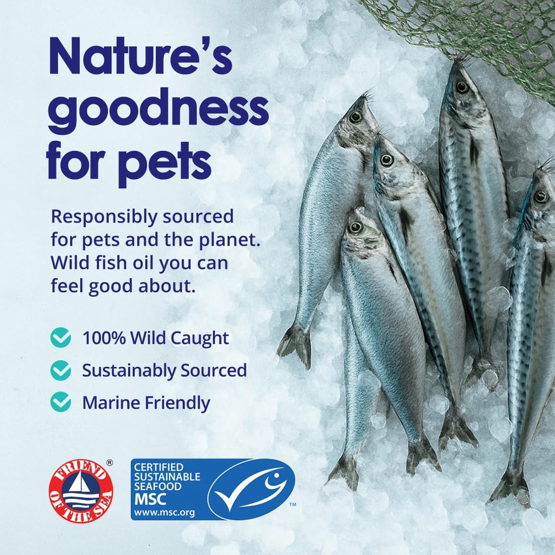 Wild Omega 3 Fish Oil for Dogs - Dog Fish Oil Liquid to Reduce Shedding & Itching - Supports Joints, Brain, and Heart