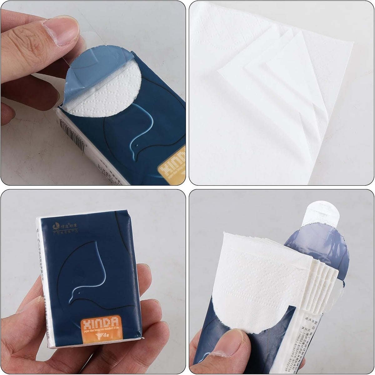 100-Pack Pocket Packs Facial Tissues, 4-Ply Mini Tissue Travel Size