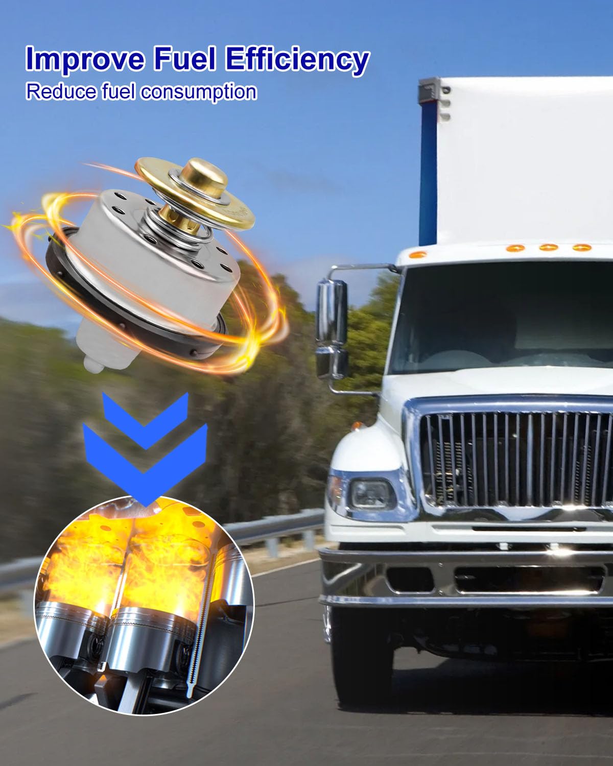 Engine Coolant Thermostat Fit for International 4300 4400 7300 7400 7500