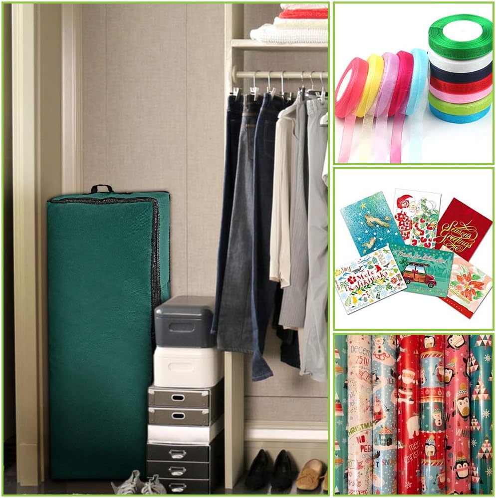 Wrapping Paper Storage Container | Gift Wrap Organizer Under Bed | 41”x14”x6” | Box Holder for 18-24 Rolls Up to 40”