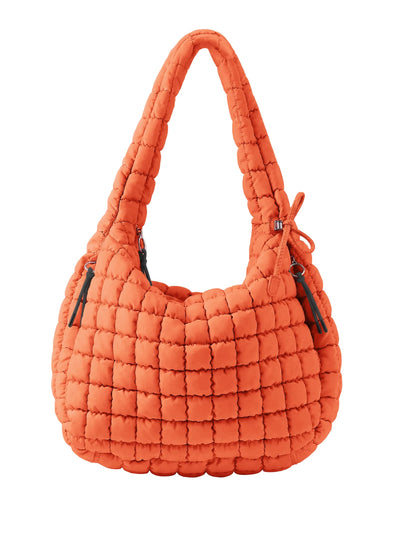 Quilted Tote Bag for Women, Nylon Puffy Hobo Crossbody Shoulder Bag Purse