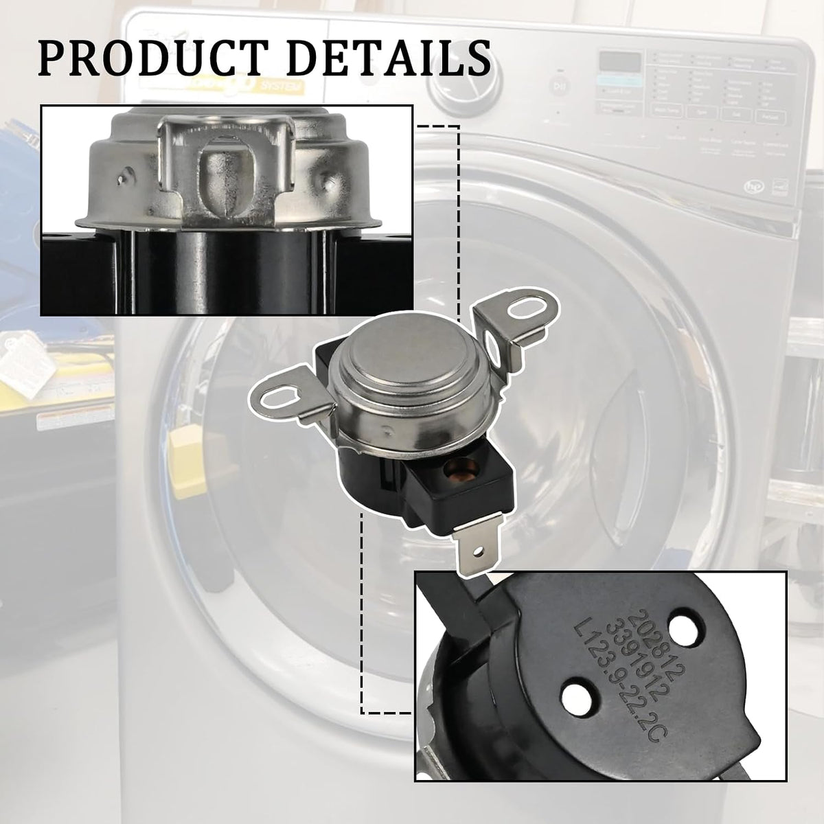 Fits for Maytag Whirlpool Dryer Operating Thermostat 3391912 WP3391912