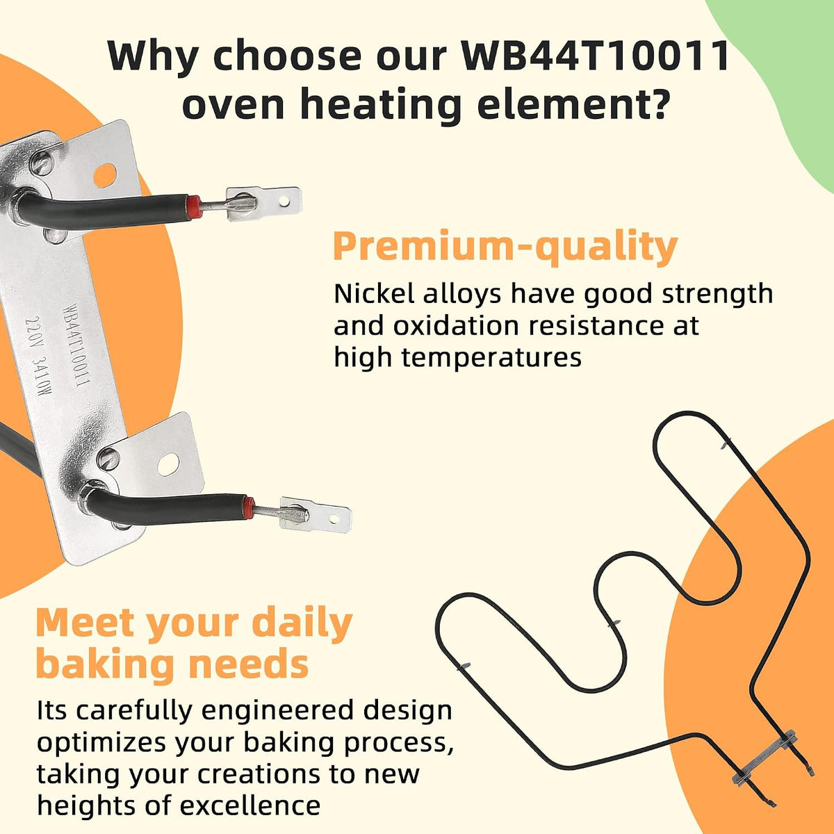 WB44T10011 Oven Bake Element Replacement Fit for G-E Ken-more