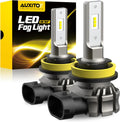 H11/H8/H16 LED Fog Light Bulbs or DRL, 6000 Lumens 6500K Cool White Light, 300% Brightness, CSP LED Chips Fog Lamps