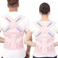 Posture Corrector for Women and Men Shoulder Back Brace (Pink, Medium)