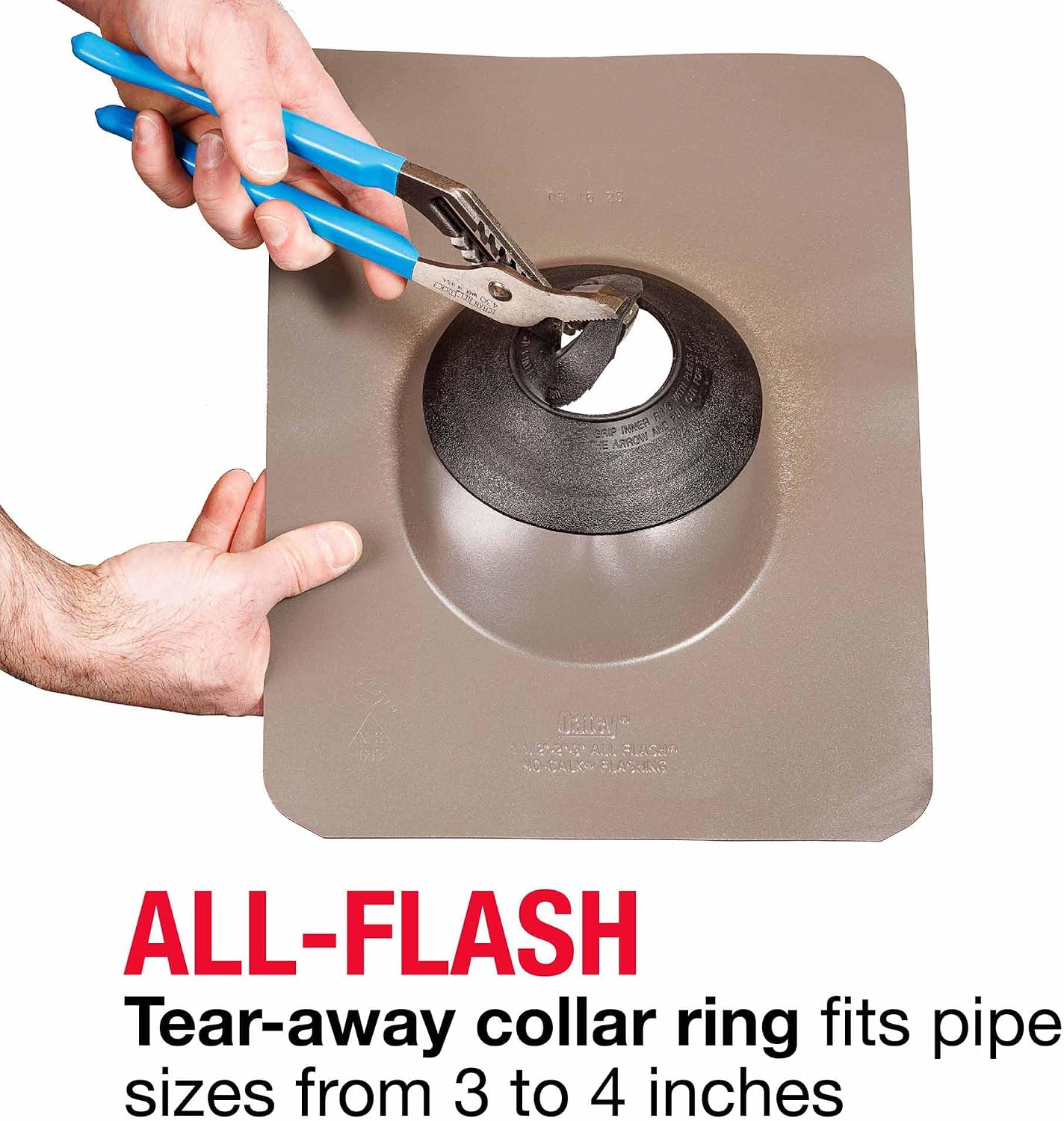 12977 Roof Flashing, 3-Inch-4-Inch, Aluminum