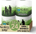 Gaias Premium and Soft Organic Bamboo Toilet Paper | 12 Mega Rolls, 3 Ply, 370 Sheets | FSC Certified, PFAS & BPA