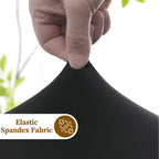 Round Elastic Fitted Tablecloth for 45"-56" Tables, Black