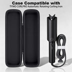 for TYMO CURLPRO Automatic Rotating Curling Iron Hard Travel Case, Black